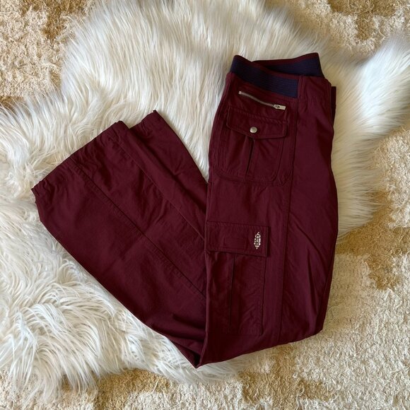 NWOT Free People Maroon Cascade Flares M - Picture 5 of 12